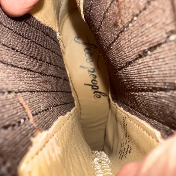 Free People Paten leather Ivory Leather Ankle Boots - Picture 4 of 4